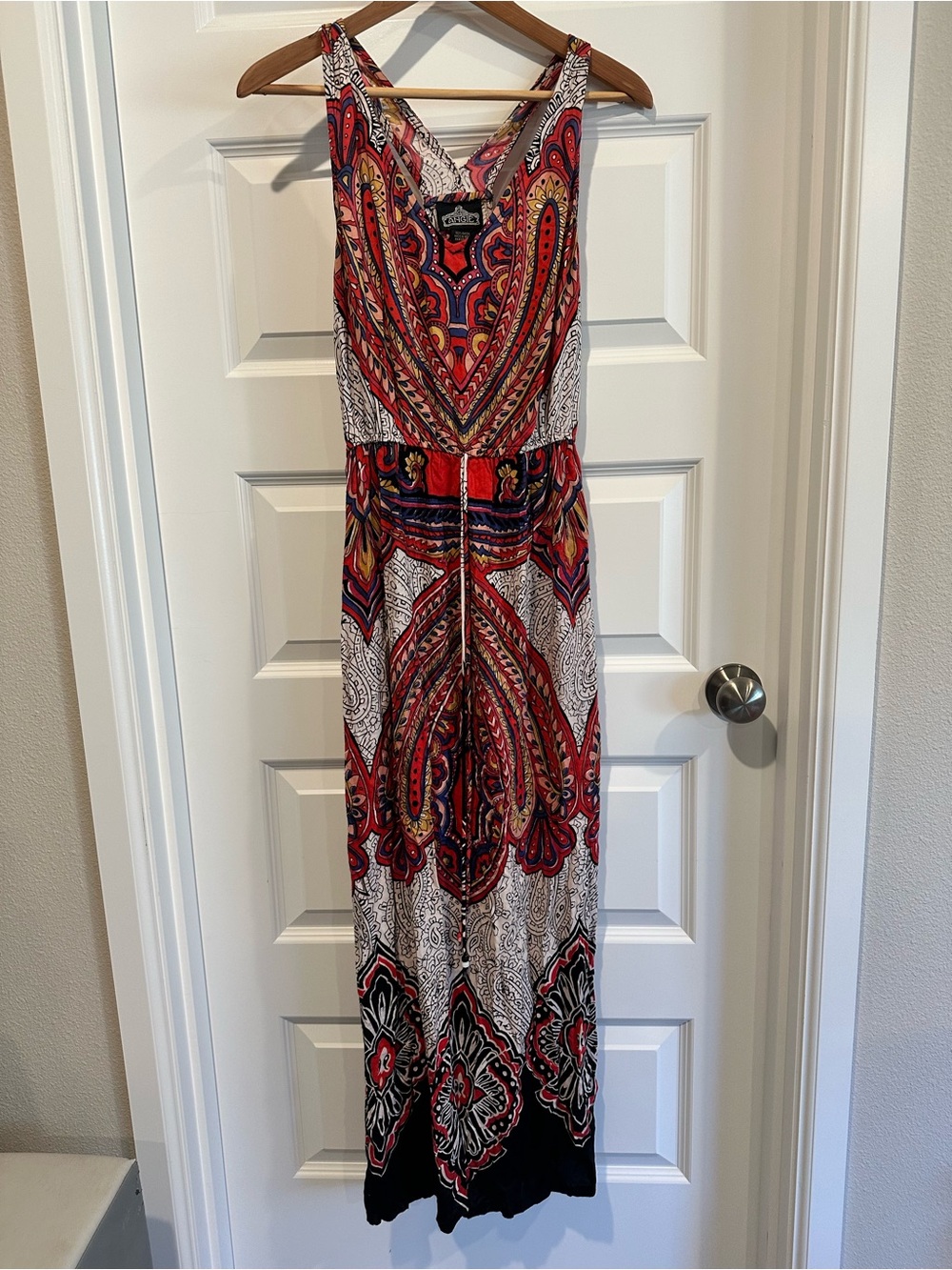 Angie Boho Paisley Maxi Dress | Size Large | EUC